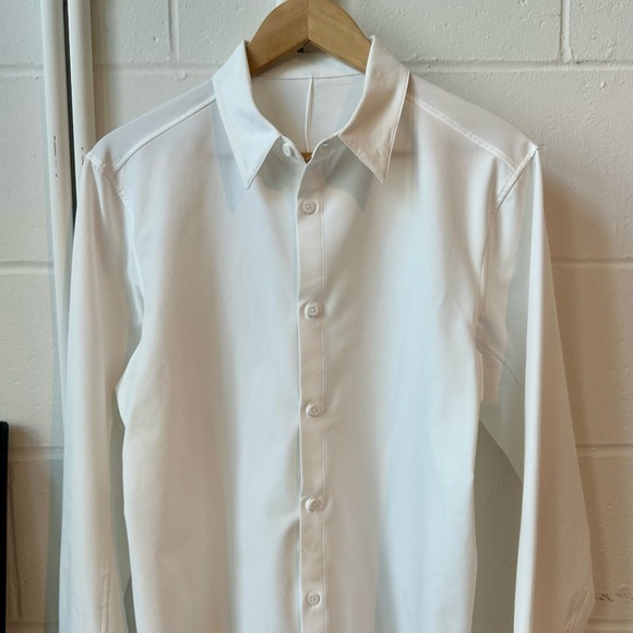 2 White Lululemon Button-Down Dress Shirts – Like New - Picture 1 of 4